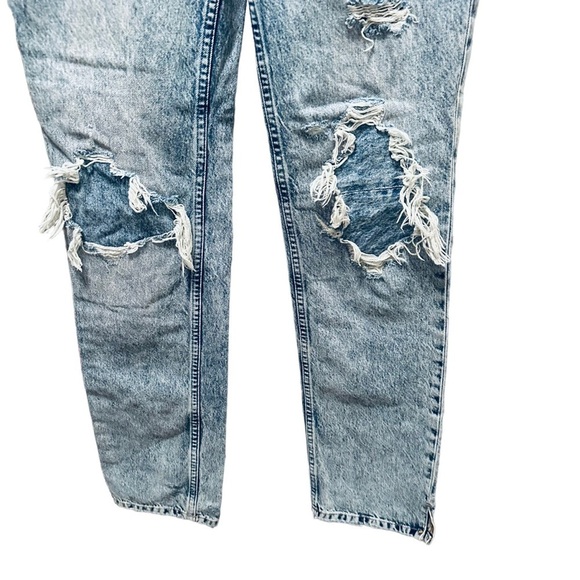 FREE PEOPLE Jeans Womens Indigo My Own Lane Distressed Straight Leg 26 OB985436 - Picture 10 of 10